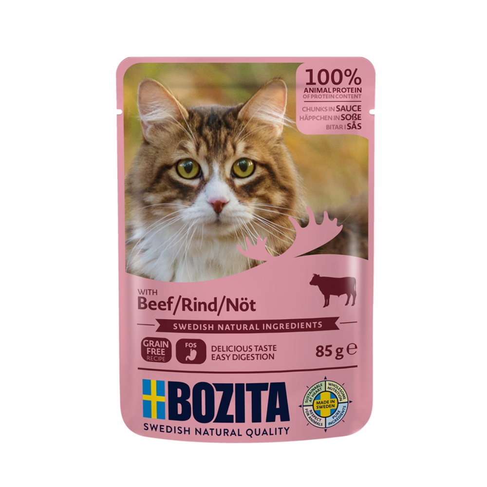 BOZITA saszetka kawałki w sosie z wołowiną 85g